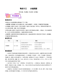 考点十三 小说阅读（重难讲义）-备战2024年中考语文一轮复习讲练测（全国通用）