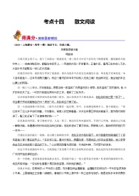 考点十四 散文阅读（好题冲关·模拟集训）-备战2024年中考语文一轮复习讲练测（全国通用）