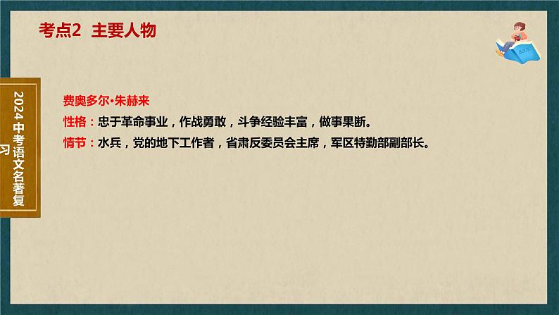 7   八下名著《钢铁是怎样炼成的》考点梳理（文学常识+主要人物+选择题+精段阅读+读后感）2024年中考语文课件PPT第5页