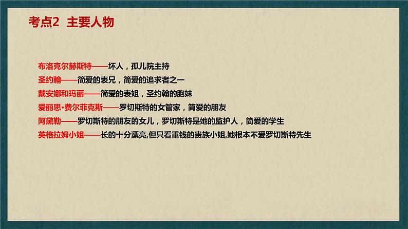 12 九下名著《简·爱》考点梳理（文学常识+主要人物+选择题+精段阅读+读后感）2024年中考语文课件PPT第7页