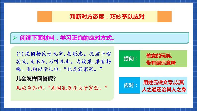 人教统编版语文八年级下册 口语交际《应对》课件第6页