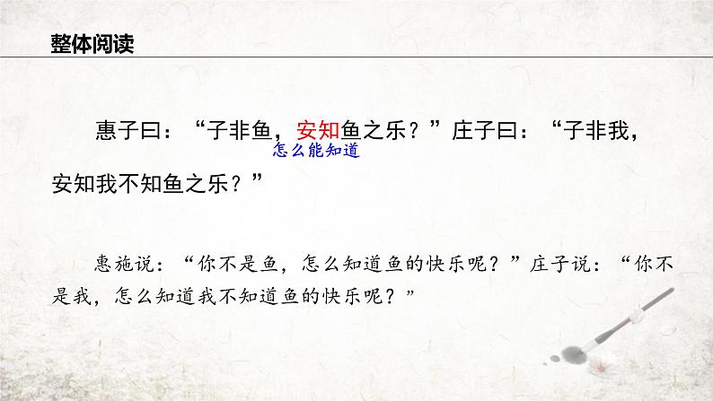 21 庄子与惠子游于濠梁之上  课件 2023-2024学年初中语文部编版八年级下册第8页