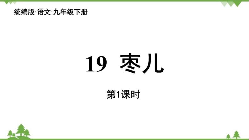 统编版语文九年级下册 第5单元 19《枣儿》第1课时课件03