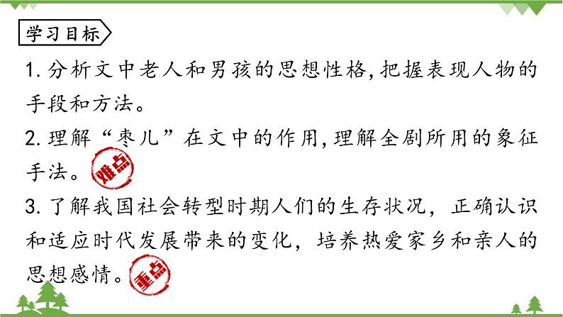 统编版语文九年级下册 第5单元 19《枣儿》第1课时课件第5页