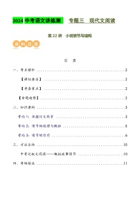 第22讲 小说的情节与结构（讲义）2024年中考语文讲练测（解析版）