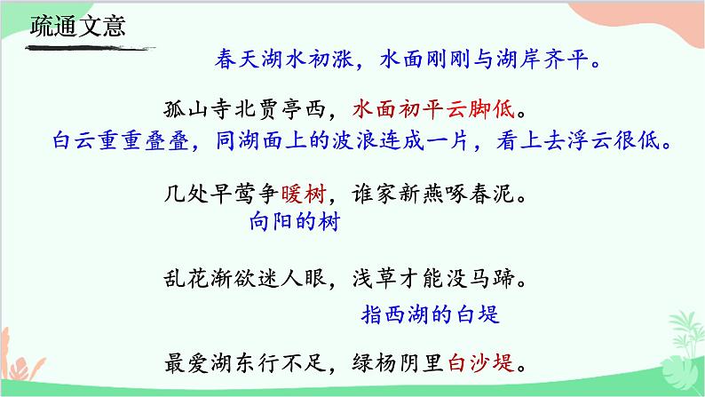统编版语文八年级上册 13《钱塘湖春行》课件第7页