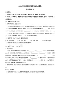 河南省南阳市2023-2024学年七年级上学期期末语文试题（原卷版+解析版）