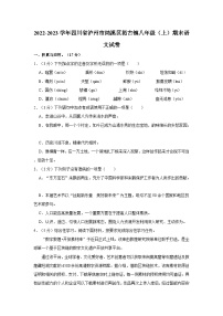 2022-2023学年四川省泸州市纳溪区拓古镇八年级（上）期末语文试卷(含答案）