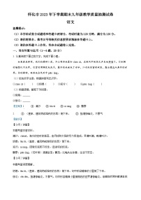 湖南省怀化市2023-2024学年九年级上学期期末语文试题