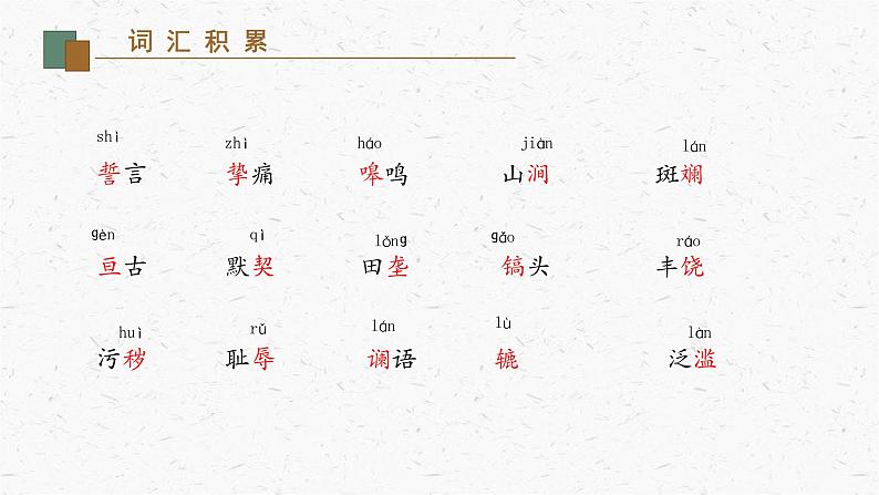 08《土地的誓言》教学课件-(同步教学)统编版语文七年级下册名师备课系列05