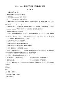 吉林省松原市长岭县2023-2024学年八年级上学期期末语文试题（原卷版+解析版）