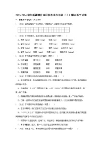 2023-2024学年新疆喀什地区莎车县九年级（上）期末语文试卷