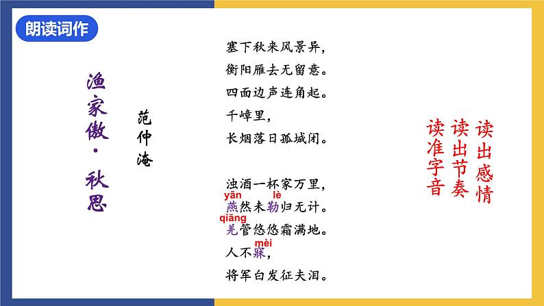 12《词四首+渔家傲·秋思》课件 人教版初中语文九年级下册06