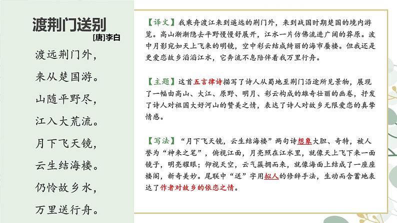 期末古诗词复习课件+2023—2024学年统编版语文八年级上册第4页
