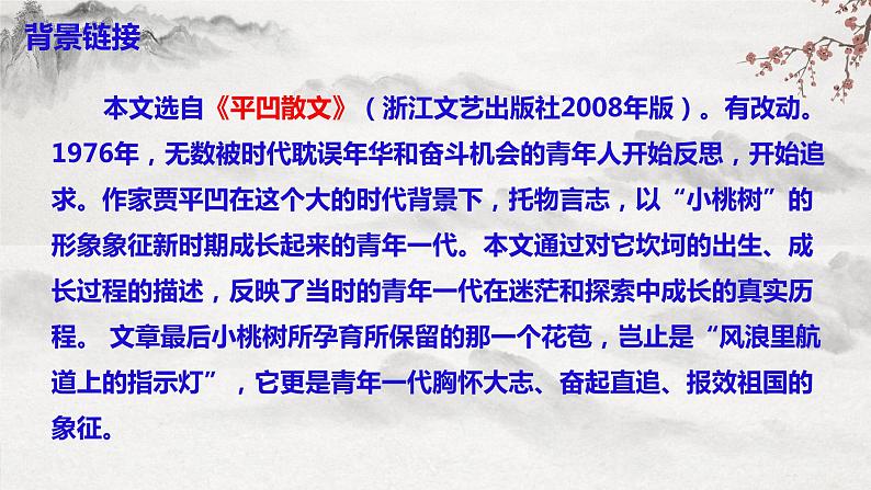 【核心素养】部编版语文七下第19课《一颗小桃树》课件+教学设计+分层练习07