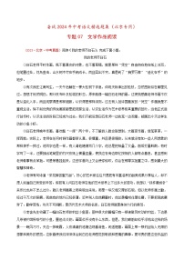 备战2024年中考语文精选题集(北京专用)专题07：文学作品阅读(原卷版+解析)