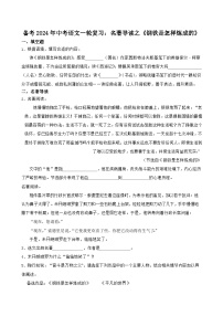 2024年中考语文一轮复习：名著导读《钢铁是怎样炼成的》练习