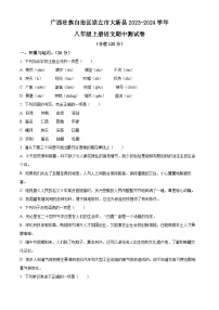 广西壮族自治区崇左市大新县2023-2024学年八年级上学期期中语文试题（原卷版+解析版）