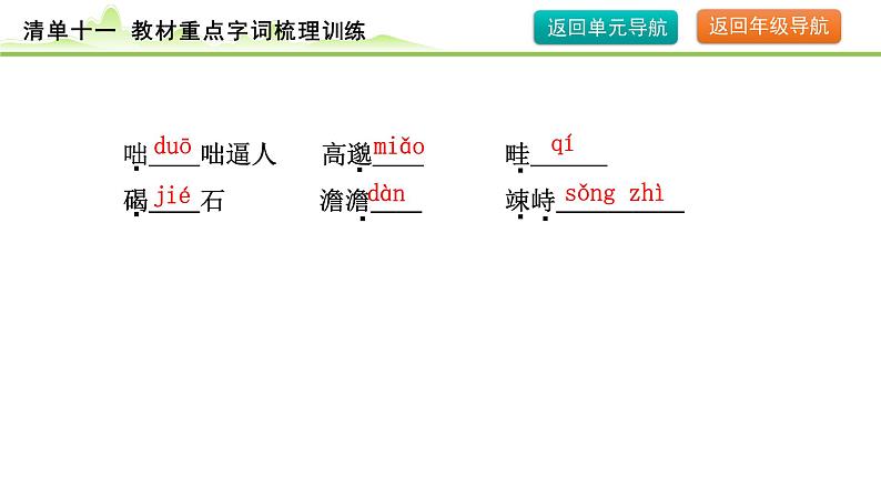 4.清单十一 教材重点字词梳理训练课件---2024年中考语文一轮复习第6页