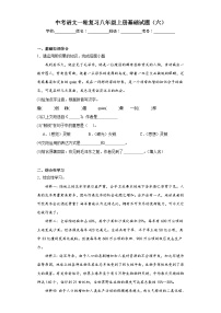 中考语文一轮复习八年级上册基础试题（六）