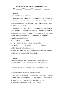 中考语文一轮复习八年级上册基础试题（三）