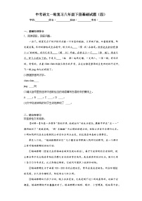 中考语文一轮复习八年级下册基础试题（四）
