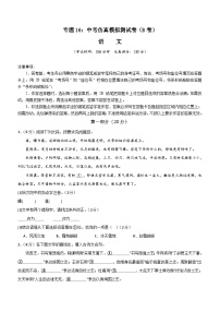 专题16：中考仿真模拟测试卷（B卷）-2024中考语文重难考点通关训练与模拟测试（江苏专用）（含解析）
