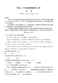 专题16：中考仿真模拟测试卷（B卷）-2024中考语文重难考点通关训练与模拟测试（江苏专用）（含解析）