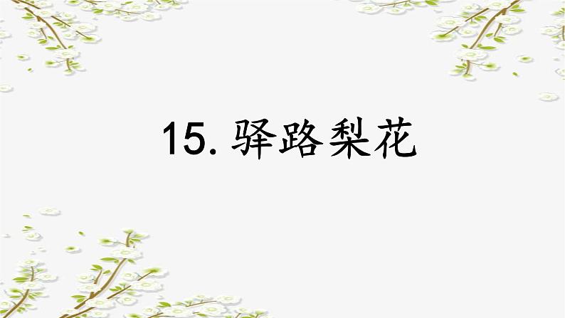 第15课《驿路梨花》课件-2023-2024学年统编版语文七年级下册01