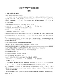 河南省驻马店市驿城区2023-2024学年八年级上学期期末语文试题