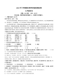 湖南省衡阳市衡南县2023-2024学年九年级上学期期末语文试题