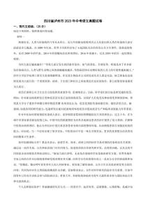 四川省泸州市2023年中考语文试题（含真题解析）