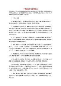 中考语文总复习 专项复习资料 满分作文素材汇总