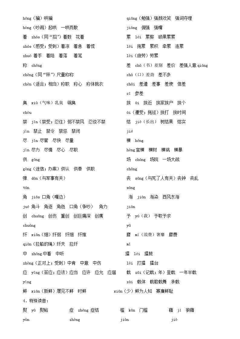 中考语文总复习 专项复习资料 备战资料合集素材第2页