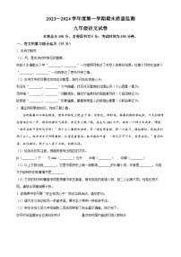 安徽省舒城县2023-2024学年九年级上学期期末质量语文试题（原卷版+解析版）