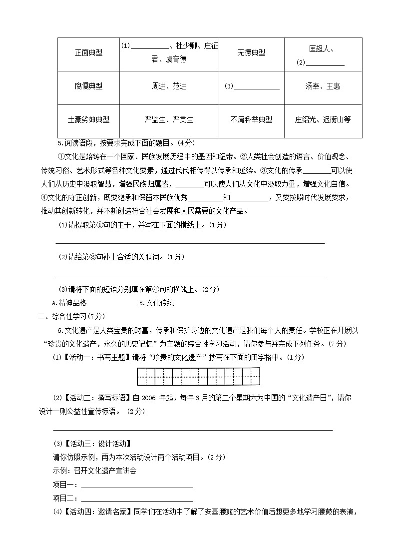 2024年陕西省西安市莲湖区中考一模语文试题第2页