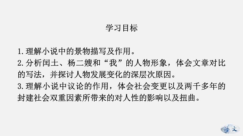 （上课课件）人教版九年级上册语文15《故乡》 (1)02