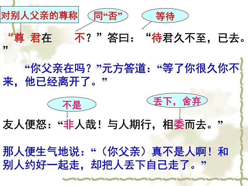 人教版七年级上册语文8《陈太丘与友期》课件07