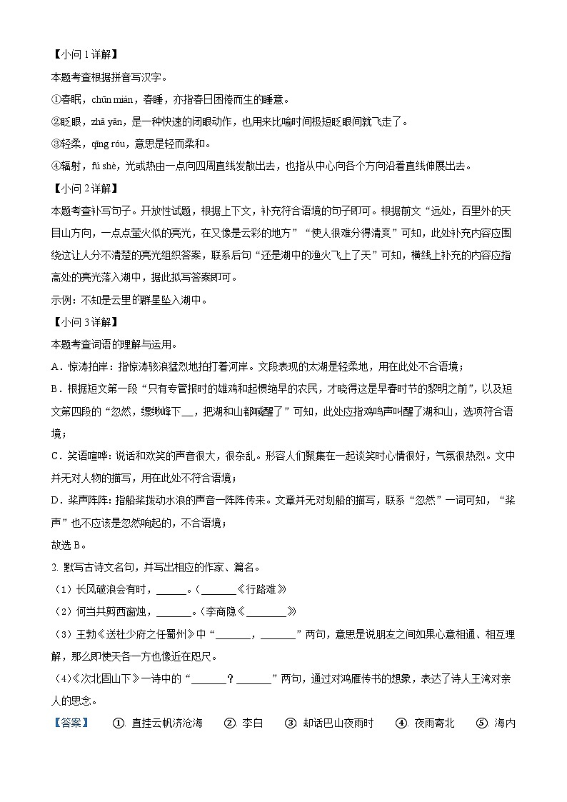 2023年江苏省苏州市中考真题语文试题（含解析）02