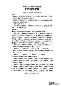 山东省青岛市莱西市济南路中学实验中学等校联考2023-2024学年九年级下学期3月月考语文试题