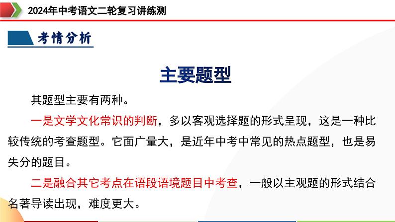 专题05 文学、名著常识（课件）-2024年中考语文二轮复习课件（全国通用）第7页