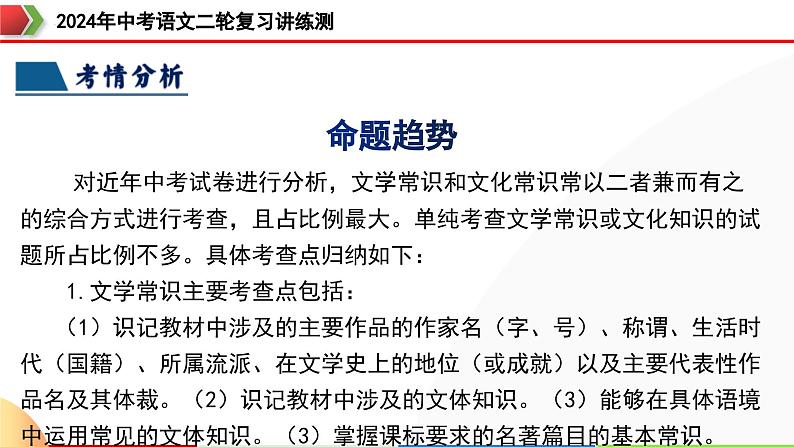 专题05 文学、名著常识（课件）-2024年中考语文二轮复习课件（全国通用）第8页