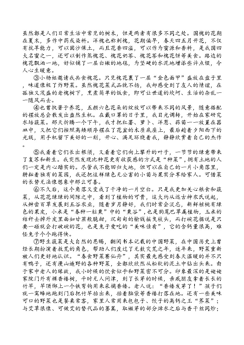 2024年湖北省武汉市中考语文模拟卷四第3页