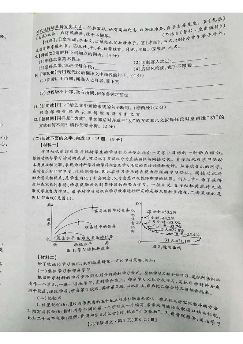 2024年广东省深圳市深中体系联考中考一模语文试题03