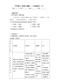 中考语文一轮复习试题——七年级练习（八）