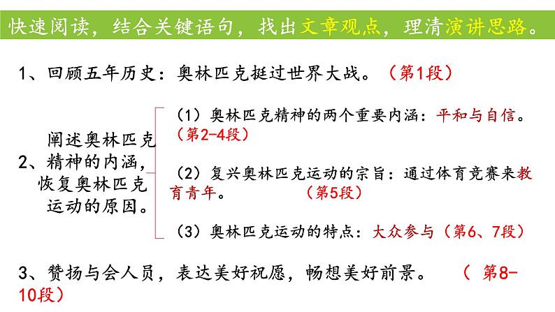 第16课《庆祝奥林匹克运动复兴25周年》课件+2023—2024学年统编版语文八年级下册第8页