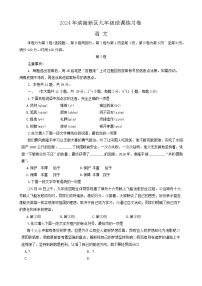 2024年天津市滨海新区九年级一模语文试卷