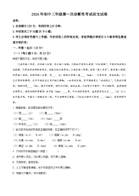 2024年四川省广元市苍溪县中考一模语文试题（原卷版+解析版）