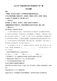 2024年广东省深圳市深中体系联考中考一模语文试题（原卷版+解析版）