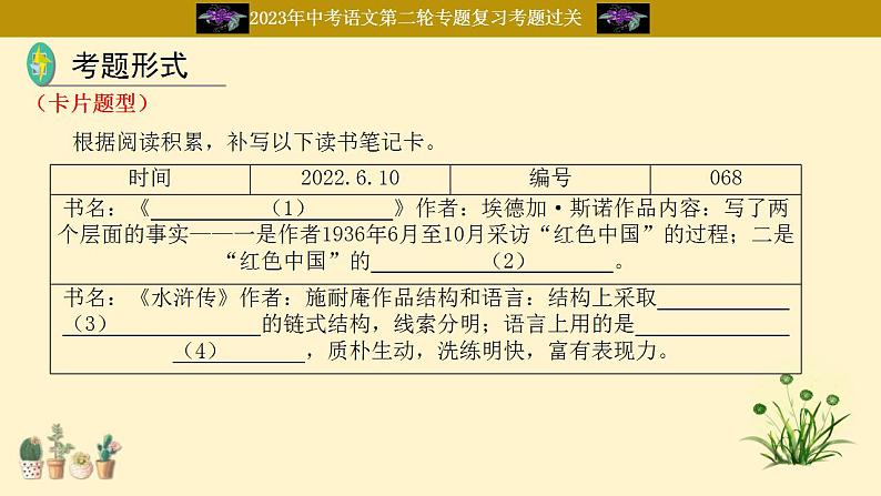 中考语文二轮复习重难点过关课件专题12  名著（含答案）第8页